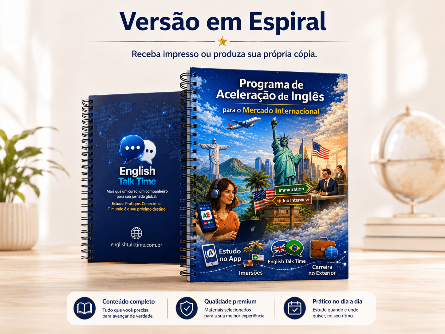 Versão impressa em espiral do ETT Planner